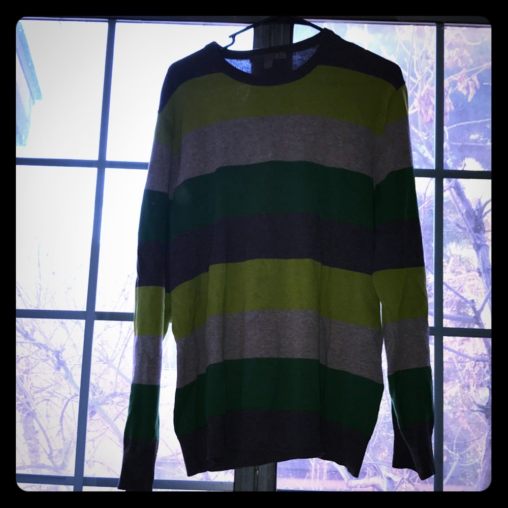 Striped crewneck sweater